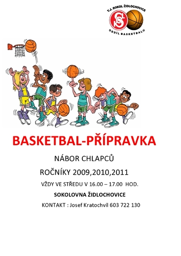 Náborový leták basketbal 2020