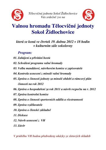 Valná hromada 2012